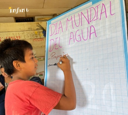 Niñas, niños y adolescentes se preparan para la Remada por ríos libres de mercurio en el Nanay y el Momón
