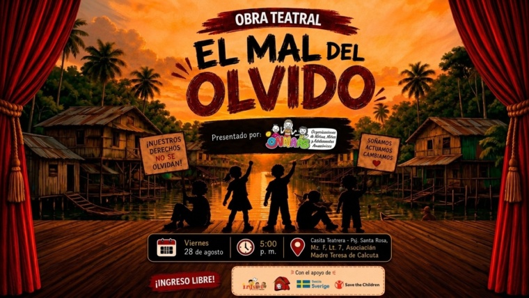 “El Mal del Olvido” regresa a escena: niñas, niños y adolescentes amazónicos alzan su voz por sus derechos
